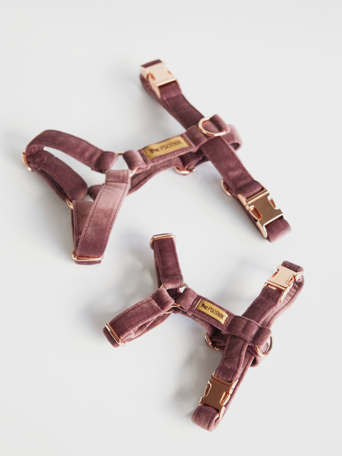 Welurowe wrzosowe szelki typu guard