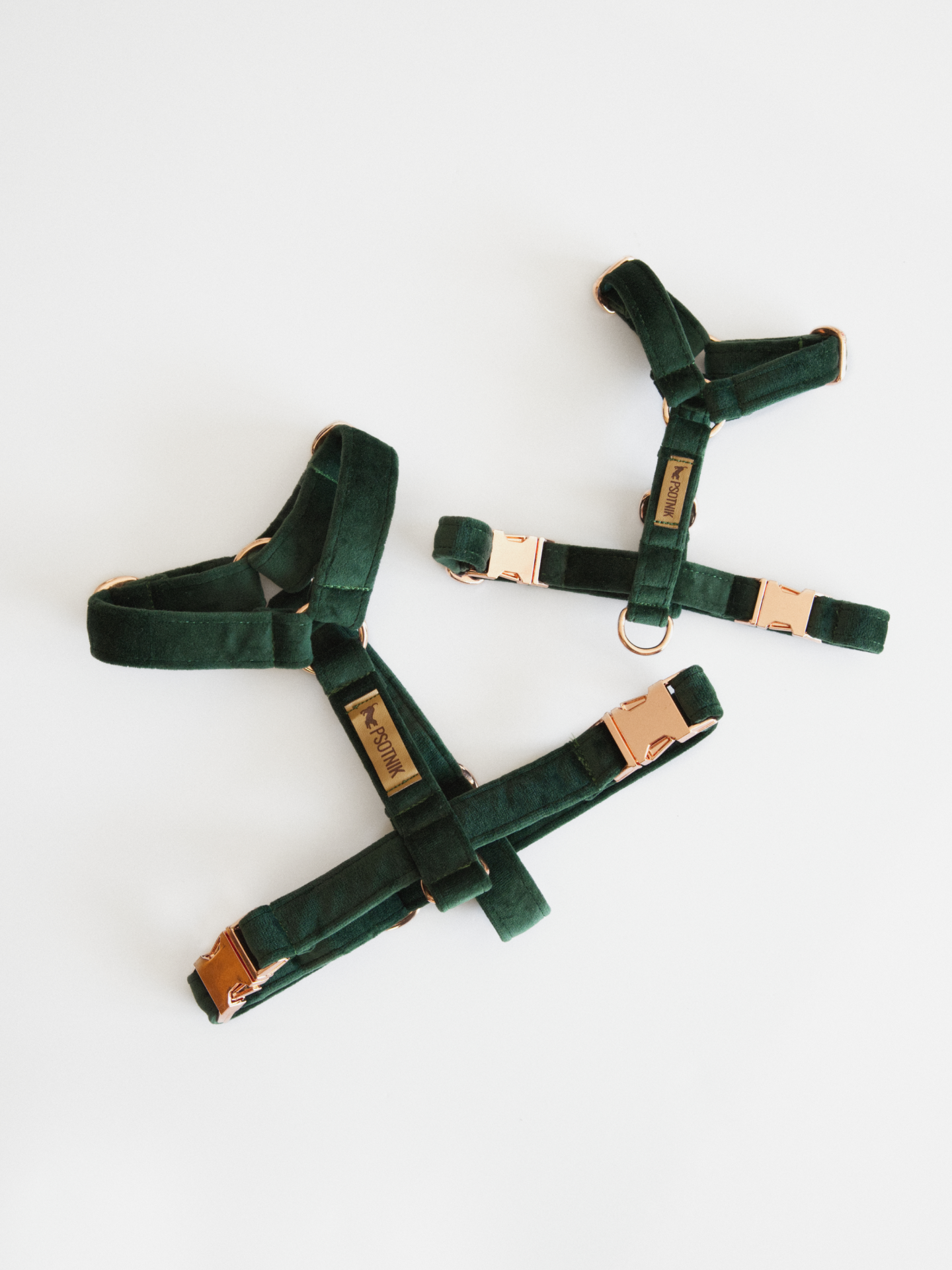 Szelki dla psa typu guard w kolorze butelkowej zieleni