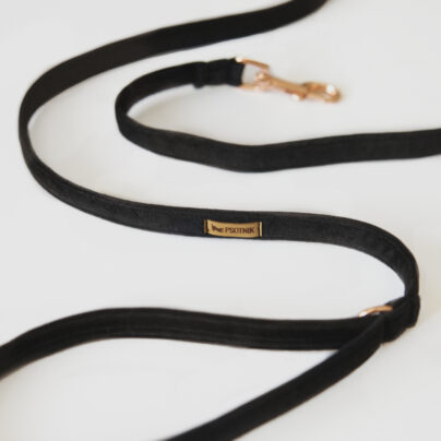 Smycz miejska dla psa w kolorze czerni