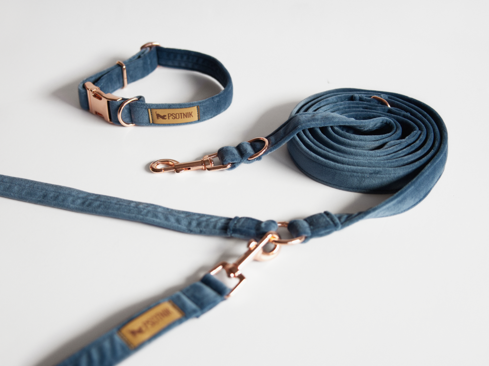 Smycz przepinana niebieski - obrazek 5