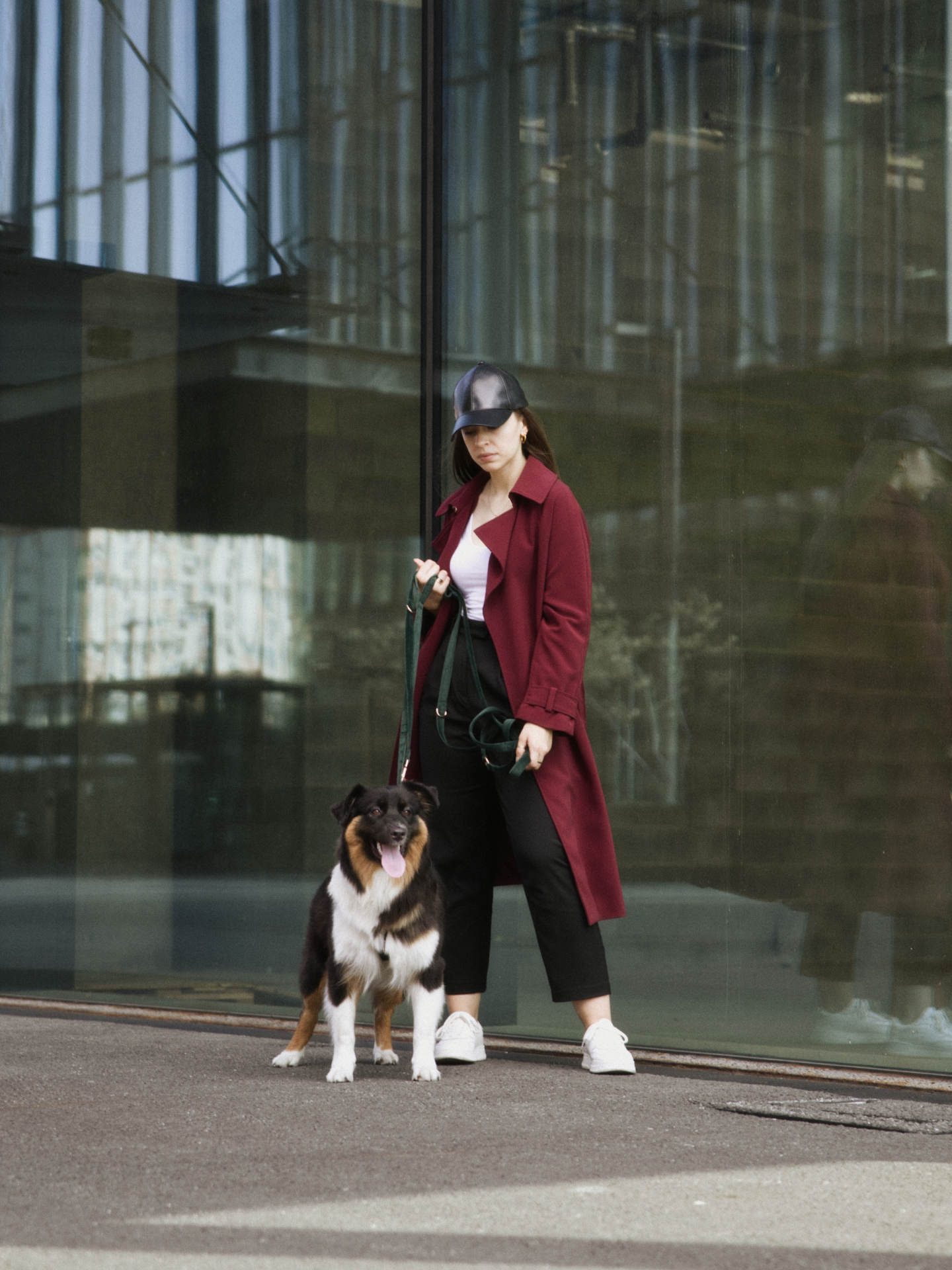 Smycz przepinana butelkowa zieleń - obrazek 3