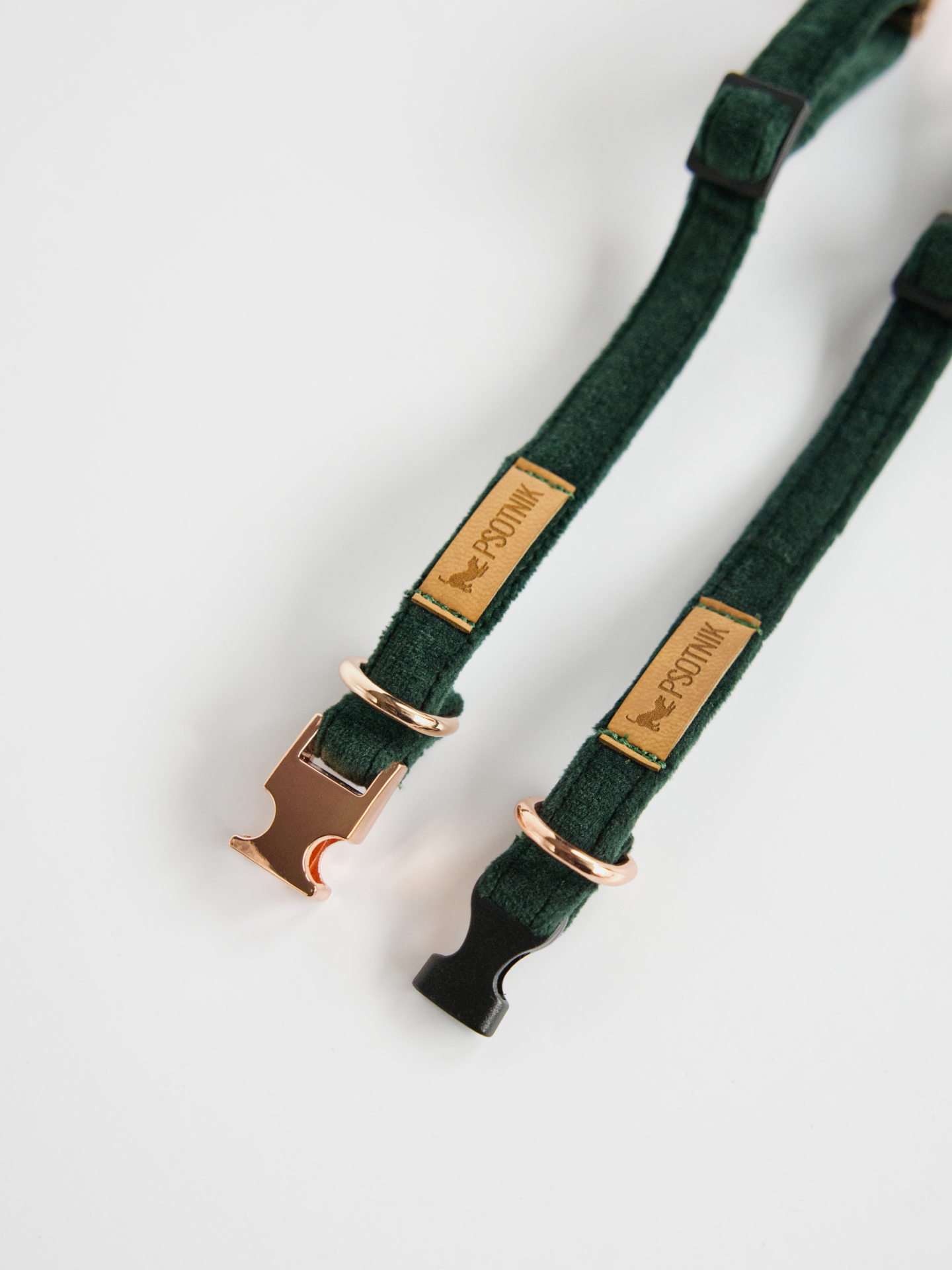 Obroża XXS dla małego psa butelkowa zieleń - obrazek 4