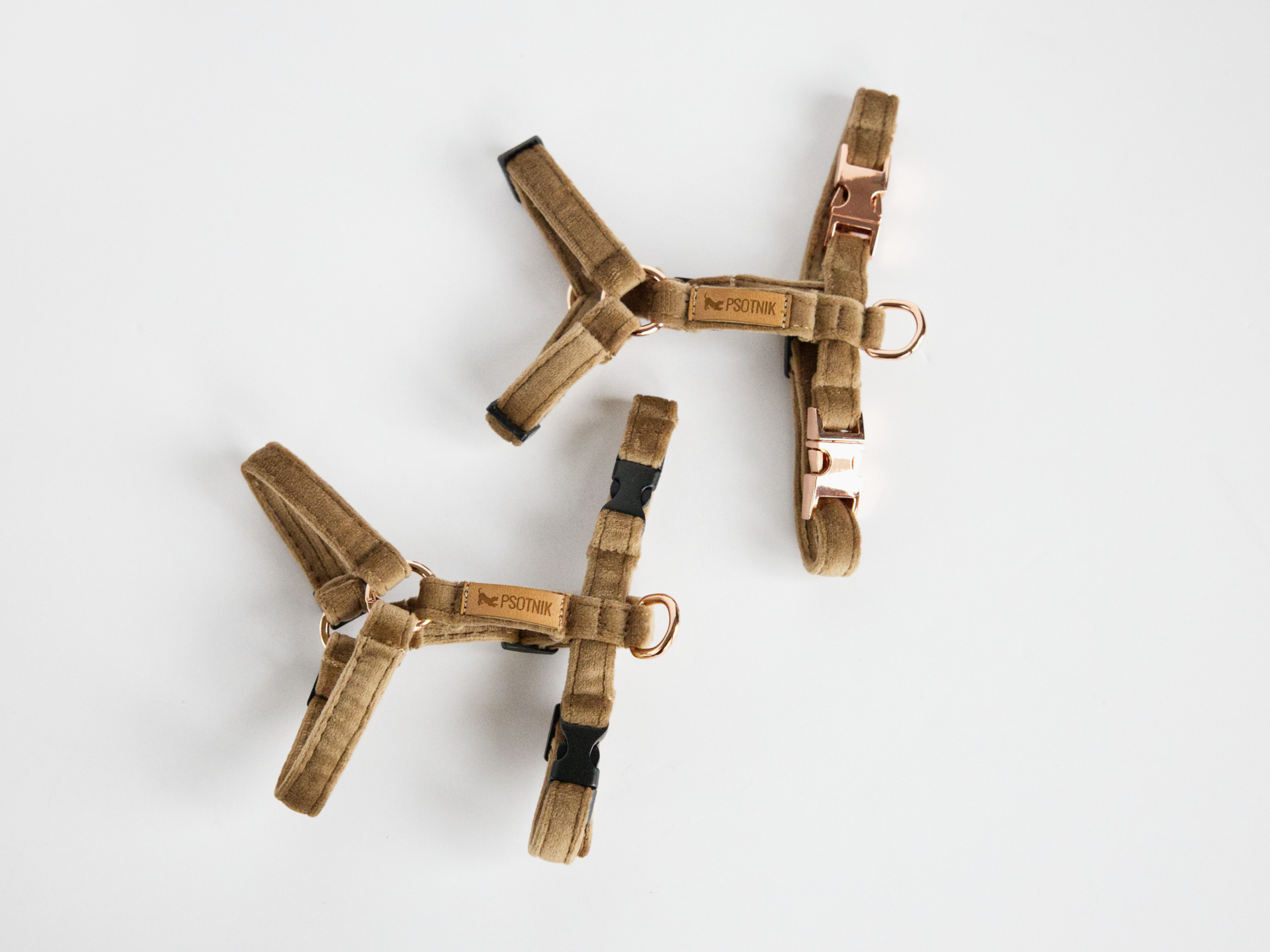 Szelki typu guard XXS dla małego psa w kolorze brązowym