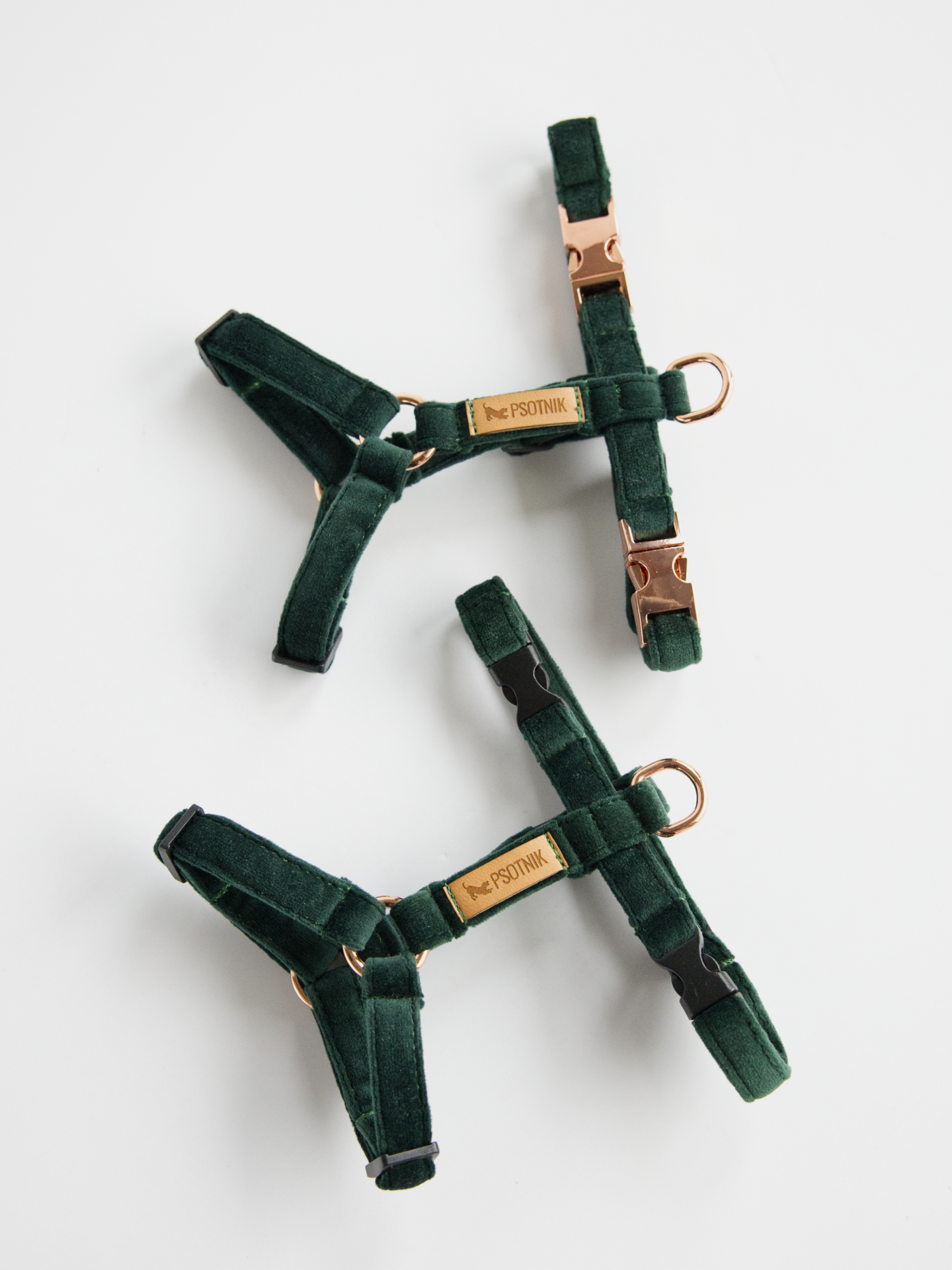 Szelki typu guard XXS dla małego psa w kolorze butelkowej zieleni